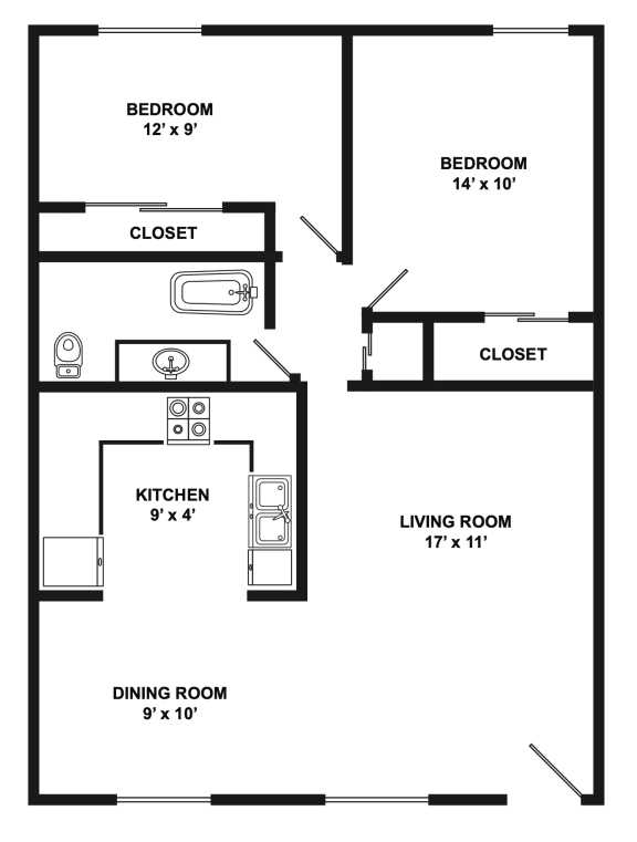 Floor Plans of Davis Street Apartments in Cornelius, OR